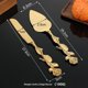 thumbnail image 2 of Cake Cutting Set for Wedding, Personalized Gold Cake Knife and Server Set, Custom Cake Serving Set, Engraved Pastry Pie Server Cake Pizza Cutter, Birthday Bridal Gift, 2 of 5