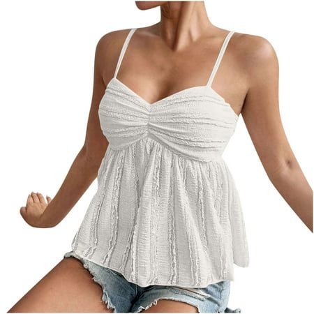 Fancifize Clearance Summer Women s Babydoll Lace Top Sweetheart Neck Chemise Sheer Mesh Beach Dress for Honeymoon Trips & Photo Shoots M White
