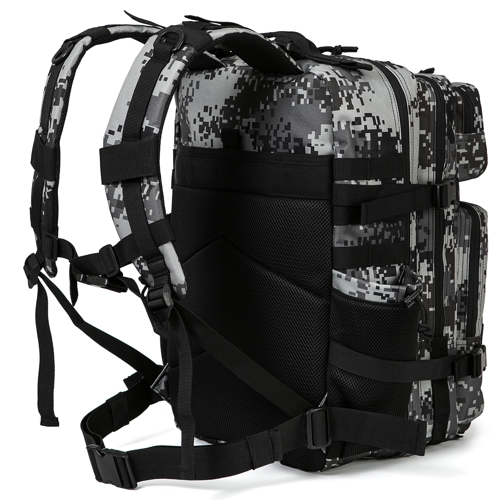 QT&QY 45L Outdoor Hiking Backpack for Men Molle Daypack 3 Day Gym Travel Rucksack with Bottle Holder