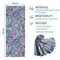 thumbnail image 2 of Blue Paisley and Floral Pattern Hot Yoga Mat Towel Non Slip for Hot Yoga - Quick-Drying Yoga Mat Cover with 4 Corner Pockets with Travel Bag - Hot Yoga Towel Non Slip 74"x26", 2 of 6