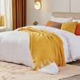 thumbnail image 4 of Inyahome-Manta de punto con borlas para sofá y cama, cobertor ligero y decorativo de granja, tejido suave y acogedor, 4 of 4