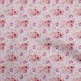 thumbnail image 1 of oneOone Velvet Light Pink Fabric Florals Craft Projects Decor Fabric Printed By The Yard 58 Inch Wide, 1 of 4