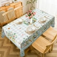 thumbnail image 2 of Easter Tablecloth 60x120 for Recatangle Table - Eucalyptus Plaid Easter Decorations for The Home - BunnyTable Cloth Easter Decor for Home, Table, Party, 2 of 6