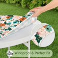 thumbnail image 5 of Pioneer Flower Floral Print Pattern Round Fitted Tablecloth with Elastic Edge,Dining Table Cover Waterproof,Outdoor Round Tablecloth for Camping,Dining,Indoor and Outdoor, 5 of 7