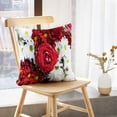 thumbnail image 5 of LALILO Throw Pillow Covers Red White Bouquet Mother Red White Bouquet Cushion Cover 18" x 18", 2 Pack, 5 of 6