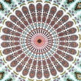 thumbnail image 3 of Bless International Indian hippie Bohemian Psychedelic Golden Blue Peacock Mandala Wall hanging Bedding Tapestry (Floral Gold, King (88x104Inches)(225x265Cms)), 3 of 4