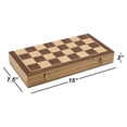 thumbnail image 4 of Gse Games & Sports Expert 15"" Wooden Chess Set Folding Chess Board Set With Chess Pieces Storage Slots Portable Travel Chess Game For Adults & Kids, 4 of 5