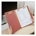 thumbnail image 2 of Six--Section Pressboard Classification Folders, 2 Dividers, Letter Size, Red, 10/Box, 2 of 3