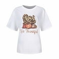 thumbnail image 4 of Odeerbi Womens Tops Going Out Tops 2025 Casual Thanksgiving Print Pullover Short Sleeve T-Shirt Shirt White, 4 of 6