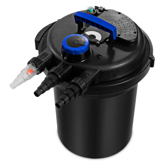 Costway Pond Pressure Bio Filter 4000GAL W/ 13W UV Sterilizer Light 10000L Koi Water