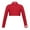 Red, variant on Venjoe Kids Girls Mock Neck Long Sleeve Athletic Sports Gymnastics Crop Top Ballet Dance Fitness T-Shirt Sportswear Red 14