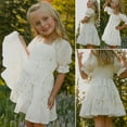 thumbnail image 2 of Girls Dresses Summer Outfits Little Dresses Backless Dress Baby Clothes Short Ruffle Casual Kids Princess Stars Sleeve Dress&Skirt, 2 of 5