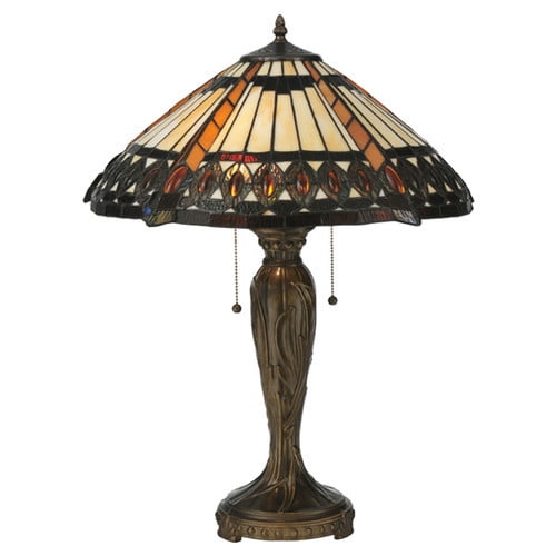 Meyda Tiffany Cleopatra 25'' H Table Lamp with Cone Shade