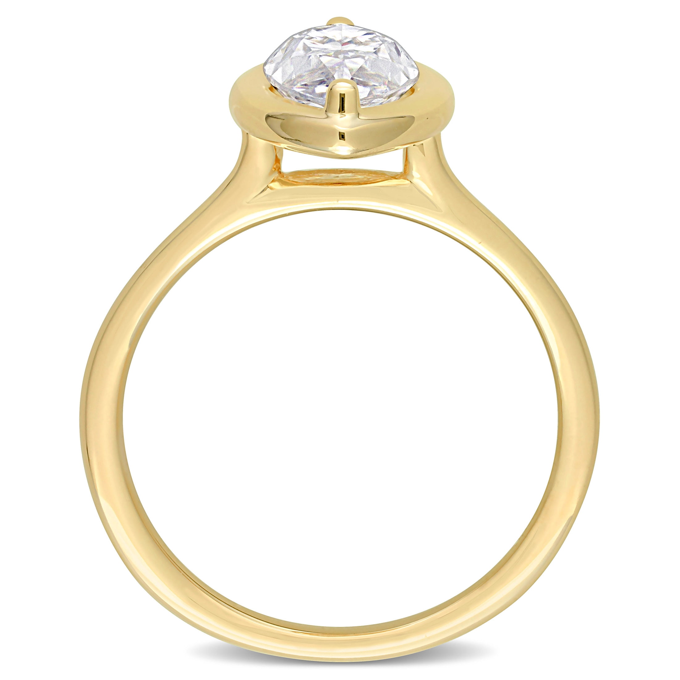 Everly Women's Created Moissanite 10k Yellow Gold Ring