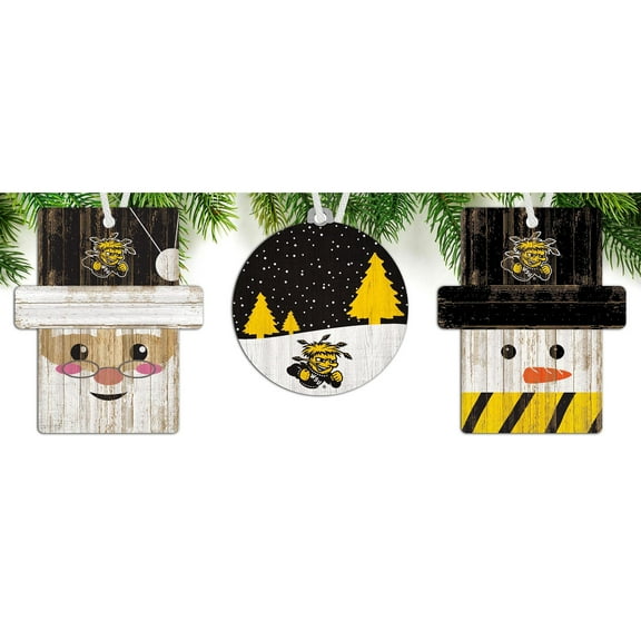 Wichita State Shockers 3-Pack Ornament Set