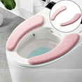 thumbnail image 2 of 2Pcs Bathroom Warmer Toilet Seats Close Stool Washable Soft Seat Cover Pad Cushion Toilet Seat Cushion Suitable for All Seasons, Cushion, 2 of 8