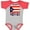 Baseball Heather and Red, variant on Inktastic Puerto Rico Flag & Name Boys or Girls Baby Bodysuit