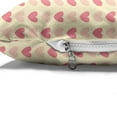 thumbnail image 4 of Romantic Pet Bed, Soft Colored Hearts in Love Valentines Day Repetitive Pattern, Chew Resistant Pad for Dogs and Cats Cushion with Removable Cover, 24" x 39", Pale Yellow Pale Pink, by Ambesonne, 4 of 4