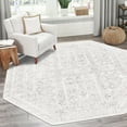 thumbnail image 3 of Contemporary Trabzon Collection Area Rug Cream-Gray - 7'x7' Octagon, 3 of 5