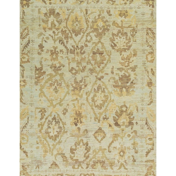 Ahgly Company Machine Washable Indoor Rectangle Abstract Metallic Gold Area Rugs, 6' x 9'