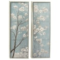 thumbnail image 6 of 20" x 59" Cherry Blossom Floral Framed Wall Art with Silver Frame, by DecMode (2 Count), 6 of 8