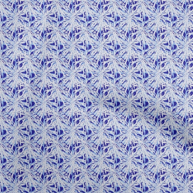 oneOone Rayon Dark Blue Fabric Abstract Floral Sewing Craft Projects Fabric Prints By Yard 56 Inch Wide
