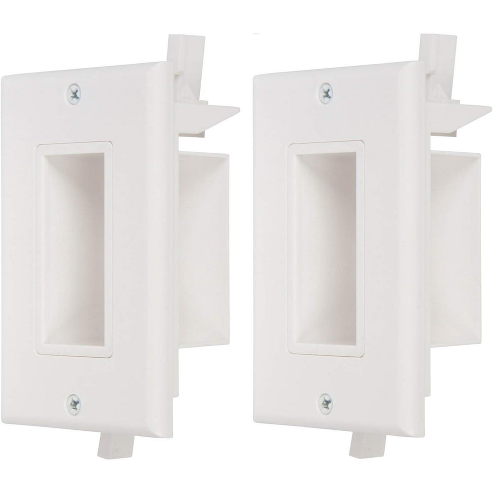Buyer's Point Recessed Low Voltage Cable Wall Plate, Easy to Mount