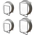 thumbnail image 1 of ERSAN-4 Pack Plate Organizer Holder, Vertical Metal Dish Drying Rack Storage Stand for Cabinet, Cupboard, Kitchen Counter, 2 Large 2 Small (Black), 1 of 4