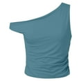 thumbnail image 4 of JIAYUE Women's Tank Tops Solid Color Off The Shoulder Stylish Versatile Sleeveless For Everyday Wear Comfortable And Breathable Fabric For All Day Trendy Female Vest, 4 of 4