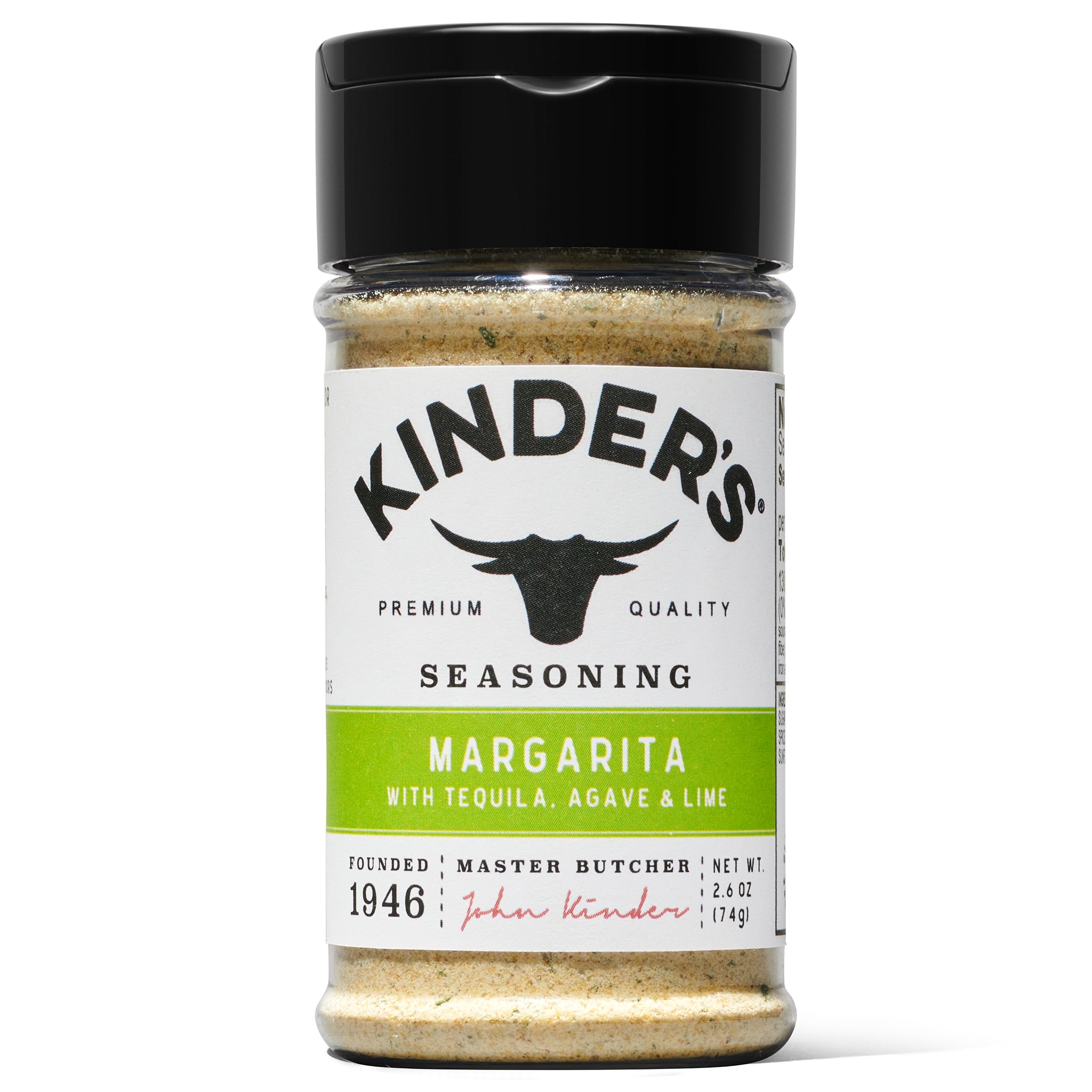 (6 pack) Kinder's Margarita Rub and Seasoning with Tequila, Agave and Lime, 2.6 oz