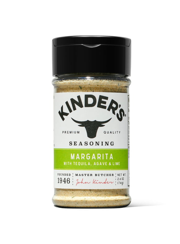 Kinder's Margarita Rub and Seasoning with Tequila, Agave and Lime, 2.6 oz