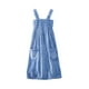 thumbnail image 3 of Falda de baño de vellón para mujer con tirantes ajustables | Bata de toalla envolvente absorbente suave y gruesa | Bolsillo grande | 39 pulgadas de longitud | Acogedor spa con ducha, gimnasio, 3 of 7
