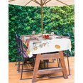 thumbnail image 3 of Outdoor Tablecloth with Umbrella Hole Zipper,Hedgehog Autumn Thanksgiving Pumpkin Waterproof Zippered Table Cloth for Rectangle Tables,Farm Burnt Orange White Patio Table Covers for Indoor Pinic, 3 of 6