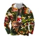 thumbnail image 1 of Sudadera con capucha para hombre, informal, con cordón, estampado navideño, deportiva, blusa de poliéster, 1 of 4