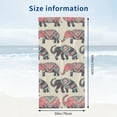 thumbnail image 3 of PHYHOO Vintage Print Elephant , Sand Free Microfiber Beach Blanket, Quick Dry Absorbent Bath Towels for Swimming Pool, Camping, Picnic, Yoga Gym Sports 30x60in, 3 of 8