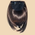 thumbnail image 3 of Madison Braids Women's Long Bangs Hair Extension - Natural Looking Handmade Synthetic Hair - Eva - Brunette, 3 of 5