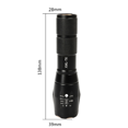 thumbnail image 5 of Lampe de Poche Militaire Ultra Puissante XML-T6 Utilisable pour le Cyclisme Ou la Randonnée et 5 Modes, Y Compris le Flash Anti-Agression, la Conception Antichoc, 5 of 5