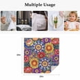 thumbnail image 5 of Boho Blue Flower Cloth Napkins, Spring Bohemia Chic Red Yellow Floral Washable and Reusable Dinner Napkins Set of 6, Table Napkin for Kitchen Party Birthday Wedding Hotel Housewarming 20"x20", 5 of 9