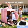 thumbnail image 4 of Track Seven 24V Kids Electric Motorcycle, 250W Brushless Motor Ride-on Scooter Moped for Boys Girls Ages 8+, 12" Pneumatic Tires, Bluetooth, Max 10 Mph, Bonus Storage Cover, Blue, 4 of 9