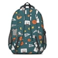 thumbnail image 3 of Basketball and Whistle Teal Pattern Cute School Backpack Bag with Padded Back and Adjustable Shoulder Straps 16.9 X 12.6 X 5.9 Inches, 3 of 5