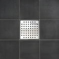 thumbnail image 3 of SereneDrains 304 Stainless Steel 6 Inch Square Polished Chrome Shower Drain Kit with Base Square Design for Tile Floor Drain Grate Cover Hair Catcher Trap, 3 of 10
