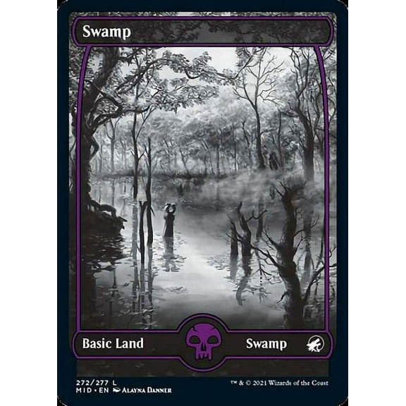 MtG Innistrad: Midnight Hunt Common Swamp (Foil) #272