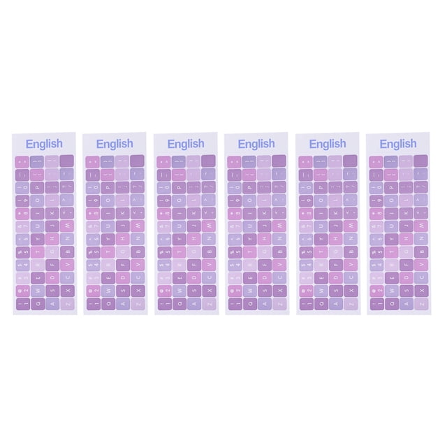 FELTECHELECTR 6 pegatinas de letras para teclado en inglés, de repuesto para ordenador portátil.
