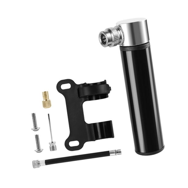 Minibomba para bicicleta de 120 PSI, bomba para neumáticos CNC de alta presión, fácil bombeo, inflado rápido, cilindro telescópico, compacta, para Negro y soporte
