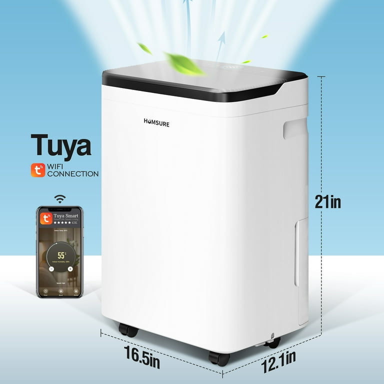 Humsure Wifi Dehumidifier 70 Pint, 4500 Sq. Ft. Dehumidifier