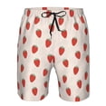 thumbnail image 3 of Goofa Hand Drawn Strawberry Printed Mens Swim Trunks Summer Quick Dry Short Beach Swimwear Bathing Suits-, 3 of 9