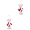 thumbnail image 3 of QJUHUNG Candy Christmas Tree Hanging Ornaments Candy Cane Fake Artificial Garland Peppermint Festive Decoration Xmas Cane Decor, 3 of 7