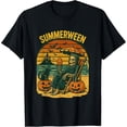 thumbnail image 2 of 100% Cotton Unisex Summerween Shirt Funny Skeleton Halloween Beach Tee Spooky T-Shirt, 2 of 5