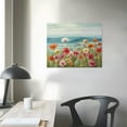 thumbnail image 3 of COMIO  Beach Colorful Flower Canvas Paintings Poppies Wall Art Pictures Bloosom Floral Framed Artwork Prints Modern Landscape for Living Room Bedroom Kitchen Office Home Decor, 3 of 4