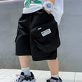 thumbnail image 5 of Wdgfv Boys Regular Straight-Fit Jeans Boys Summer Casual Pants Workwear Style Loose Fit Five Pocket Zipper Comfortable Solid Color Children's Trousers For Daily Outdoor Activities Black 14-15 Y, 5 of 6